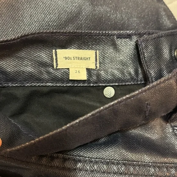 Madewell The ‘90s Straight Jean in Midnight Blue Foil SZ 26 EUC - Picture 7 of 9